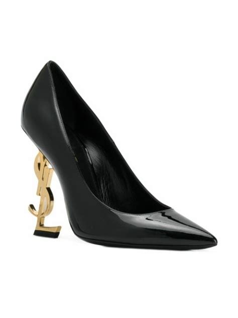 ysl opyum pumps with black heel|110mm ysl heel pump.